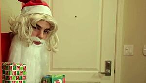 Vanessa's Tight Wet Pussy Takes Santa's Hard Thrusts Deep