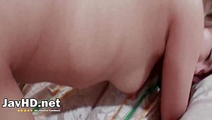 her trimmed asian cunt stares back while she sucks his throbbing jizz gun craving that creampie finish