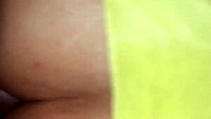 bold wife bends over doggystyle exposing stockings fully