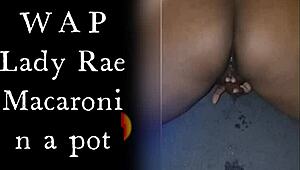 Lady Raex Fingers Her Juicy Wet Ebony Ass and Pussy Close-Up