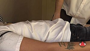 Filipina's Belly Button Rubbed by Hard Dick Closeup