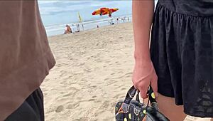 hey people watching on the beach but i'm cumming on this big cock again 😏