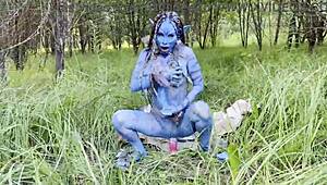 Avatar Monika Fox big prolapse dildo anal pussy fuck squirt nature