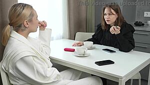 Kinky Friend Watches Tight Pussy Pounded In Rough Quickie Orgasm Fuck Session