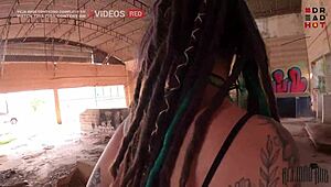 abandoned building fuck with dreadlock babe pushes me to wild orgasm edge