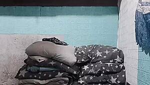 Asian Roommate Strips Panties In Dorm Gets Horny Solo