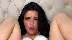 American exchange student teen masturbates solo on webcam squirting orgasm in college dorm