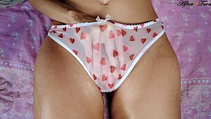 Is cock rubbing turning her pussy on now?