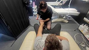 i went for manicure but hot manicurist grabs my dick for sloppy blowjob and face fuck 😏👅