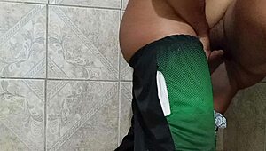 My heart raced as professor devoured my bbw evangelical pussy in school bathroom