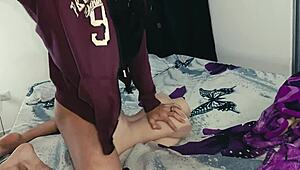 StepMom Catches Stepson Jerking Fuck Doll and Grabs His Throbbing Penis!