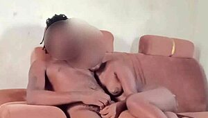 Neighbor's wife strokes my dick on sofa