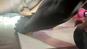 Hey slut milf this pussy machine fucks your squirting whore hole nonstop!