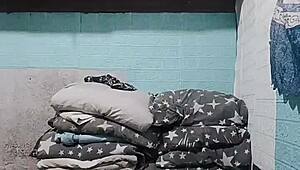 Asian Roommate Strips Panties In Dorm Gets Horny Solo