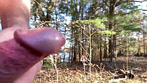 clitlicker662 updates her forest flashing solo with sloppy clit licking