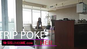 Pov teen stepsister rides big cock hard