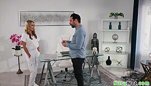 summer vixen teases tommy pistol with wet nuru then fucks hard