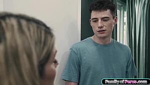 stepson eases his stepmom's needs with deep cock attention