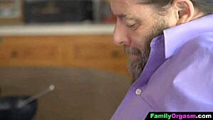 so this old guy bangs his step daughter while wife cooks spaghetti right there