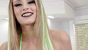 KYLER MOANS AS BRIAN AND JAX POUND HER SLUTTY HOLES DP STYLE