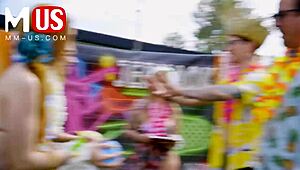 Jerkaoke Turns Summer Game into Bent-Over Doggystyle Orgy Madness with Madison Morgan and Rosalyn Sphinx