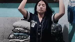 Asian Roommate Strips Panties In Dorm Gets Horny Solo