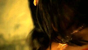 sensual brunette bollywood babe teases strips dances erotically undressing to nude softcore