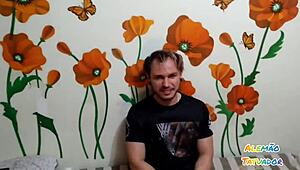 big ass african girl tests sofa with oral skills and tattooed curves for german porn actor