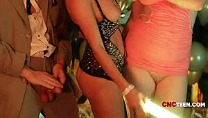 Whoa! Simp American Milf Freeuse New Year's Threesome Party!