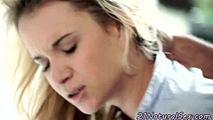 beautiful babe pounds her lover right to that cumshot