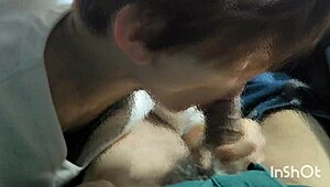 A sexy asian wife gives outdoor car blowjob to friend while husband films their rough bedroom sex later