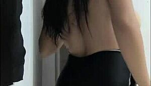 Mature Busty Stepmom Flashes Huge Natural Tits Exhibition