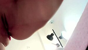 naked yoga girl stretches in wild unusual camera angles all around