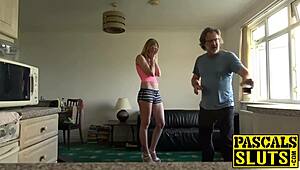 long-legged jentina rides big cock as her wet shaved pussy gets destroyed in doggystyle and cowgirl