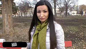 Dean fucks cum-drenched coed Alyssia Kent hard