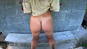 i undress slowly walking naked through nature showing my juicy narrow ass and cameltoe