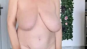 Busty Granny Delights In Dance Wearing Sexy Lingerie Moves