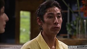 boy slams stepmommy's shaved pussy so deep