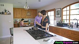 so this old guy bangs his step daughter while wife cooks spaghetti right there