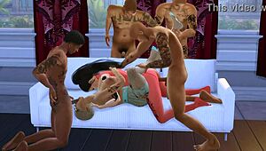 Milf tonja and teen chunga gangbanged by monster bbcs