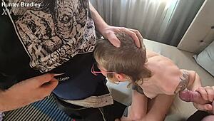 wanna see rosa rosebud slurp two cocks in pov double blowjob then guzzle piss?