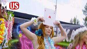 Jerkaoke Turns Summer Game into Bent-Over Doggystyle Orgy Madness with Madison Morgan and Rosalyn Sphinx