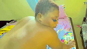 Stepbrother's Black Cock Buried Balls-Deep in Stepsister Womb