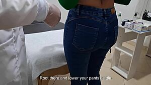 Real Doctor Performs Close-Up Anal Rectal Exam Finger Insertion