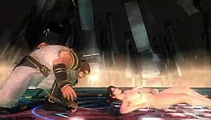 momiji's nude body takes brutal tag team wrestling punishment