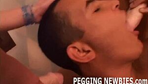 Intense Femdom Strapon Pegging BDSM Bisexual Toys Rough Girl Dominates Guy