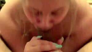 big ass babe delivers messy sloppy blowjob tease in steamy pov