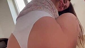 dirty anal creampie in julia's white thong 😈🍑