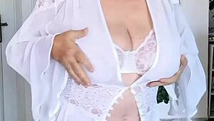 Busty Granny Delights In Dance Wearing Sexy Lingerie Moves