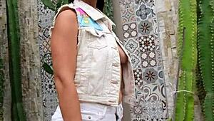 wanna see me tease rip these white jeans and flash sexy next door?